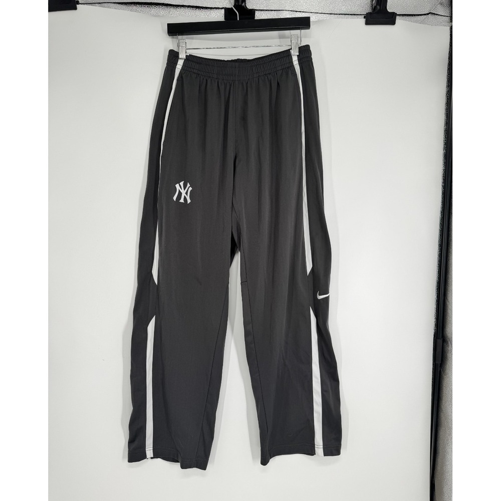 Nike New York Yankees Track Pants Sweatpants Large Baggy Ankle Zip Drawstring
